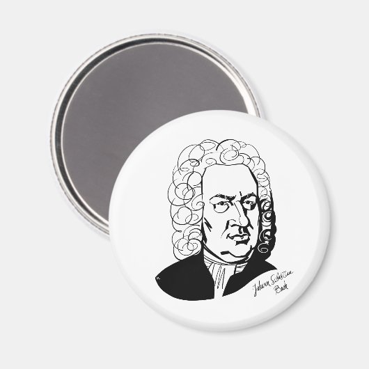 Johann Sebastian Bach Magnet (Vorderseite/Rückseite)