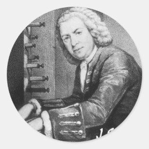 Johann Sebastian Bach-Material Runder Aufkleber