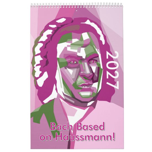 Johann Sebastian Bach, moderner Kalender 2026 (Titelbild)