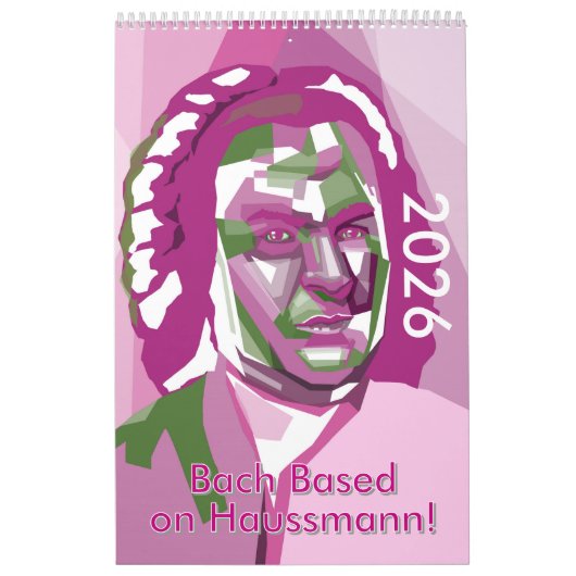 Johann Sebastian Bach, moderner Kalender 2026 (Titelbild)