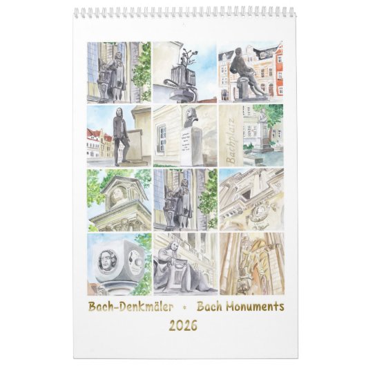 Johann Sebastian Bach Monuments, 2026 Kalender (Titelbild)