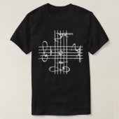 Johann Sebastian Bach Musical Signature Notation T-Shirt (Design vorne)