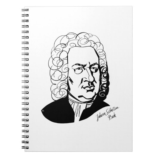 Johann Sebastian Bach Notizblock (Vorderseite)