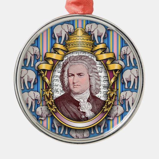 Johann Sebastian BACH Ornament Aus Metall (Vorne)