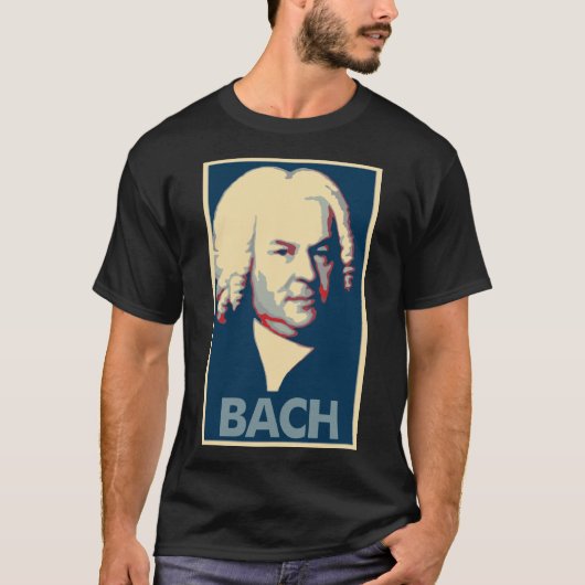 Johann Sebastian Bach-Plakat-politische Parodie T-Shirt (Vorderseite)