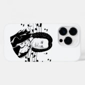 Johann Sebastian Bach Portrait and Bust with Notes Case-Mate iPhone Hülle (Rückseite (Horizontal))