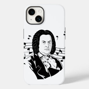 Johann Sebastian Bach Portrait and Bust with Notes Case-Mate iPhone 14 Hülle