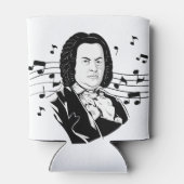 Johann Sebastian Bach Portrait and Bust with Notes Dosenkühler (Rückseite)