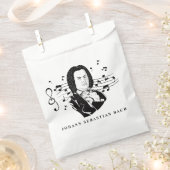 Johann Sebastian Bach Portrait and Bust with Notes Geschenktütchen (Ausgeschnitten)