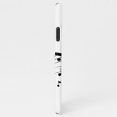 Johann Sebastian Bach Portrait and Bust with Notes iPhone Hülle (Rechte Seite)