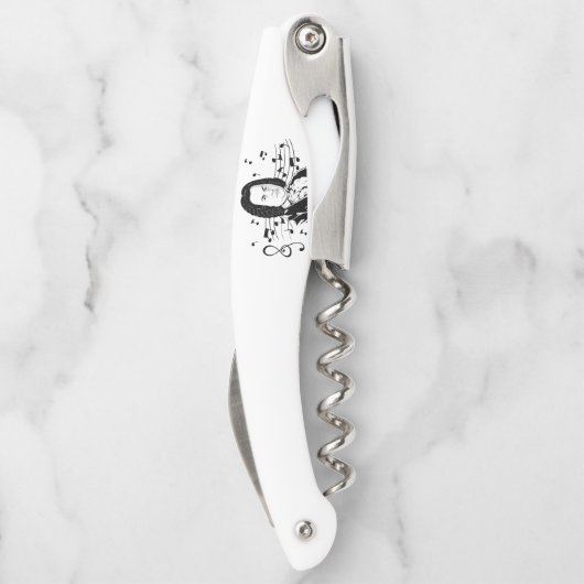 Johann Sebastian Bach Portrait and Bust with Notes Kellnermesser (Rückseite)