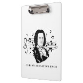 Johann Sebastian Bach Portrait and Bust with Notes Klemmbrett (Links)