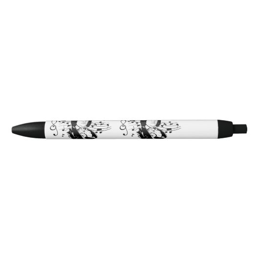 Johann Sebastian Bach Portrait and Bust with Notes Kugelschreiber (Vorderseite)