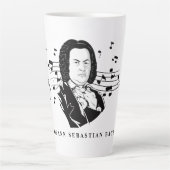 Johann Sebastian Bach Portrait and Bust with Notes Milchtasse (Vorderseite)