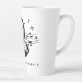 Johann Sebastian Bach Portrait and Bust with Notes Milchtasse (Rechts)