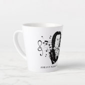 Johann Sebastian Bach Portrait and Bust with Notes Milchtasse (Linke Ecke)