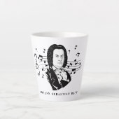 Johann Sebastian Bach Portrait and Bust with Notes Milchtasse (Vorderseite)