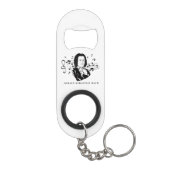 Johann Sebastian Bach Portrait and Bust with Notes Mini Flaschenöffner (Rückseite)