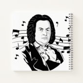 Johann Sebastian Bach Portrait and Bust with Notes Notizblock (Rückseite)