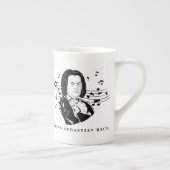 Johann Sebastian Bach Portrait and Bust with Notes Porzellantasse (Rechts)