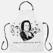 Johann Sebastian Bach Portrait and Bust with Notes Schürze (Vorderseite)