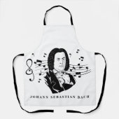 Johann Sebastian Bach Portrait and Bust with Notes Schürze (Vorderseite)