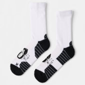 Johann Sebastian Bach Portrait and Bust with Notes Socken (Links)