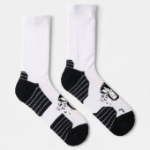 Johann Sebastian Bach Portrait and Bust with Notes Socken (Rechts)