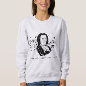 Johann Sebastian Bach Portrait and Bust with Notes Sweatshirt (Vorderseite)