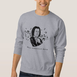 Johann Sebastian Bach Portrait and Bust with Notes Sweatshirt