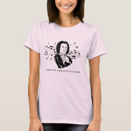 Johann Sebastian Bach Portrait and Bust with Notes T-Shirt