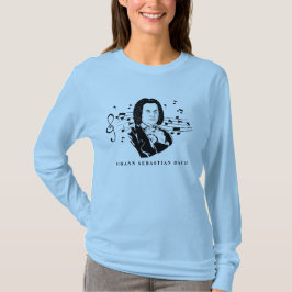 Johann Sebastian Bach Portrait and Bust with Notes T-Shirt