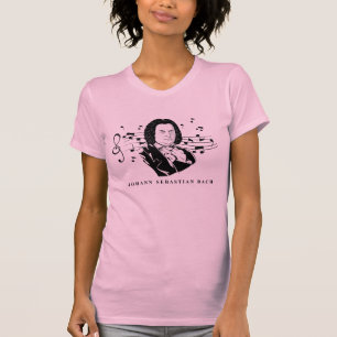 Johann Sebastian Bach Portrait and Bust with Notes T-Shirt