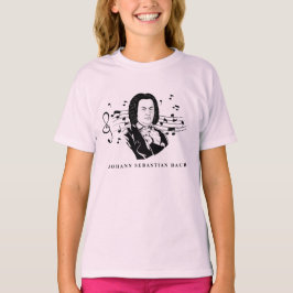 Johann Sebastian Bach Portrait and Bust with Notes T-Shirt