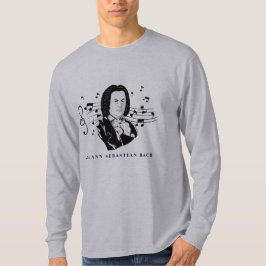 Johann Sebastian Bach Portrait and Bust with Notes T-Shirt