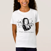 Johann Sebastian Bach Portrait and Bust with Notes T-Shirt (Vorderseite)