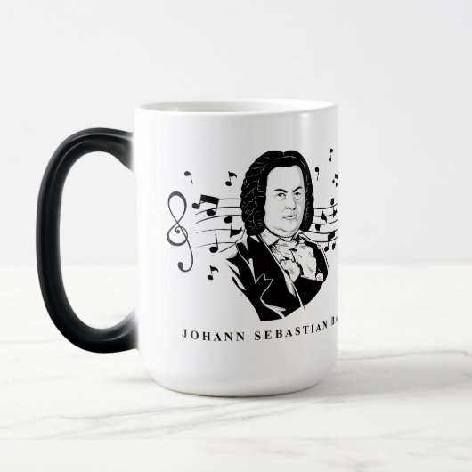 Johann Sebastian Bach Portrait and Bust with Notes Verwandlungstasse (Links)