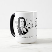Johann Sebastian Bach Portrait and Bust with Notes Verwandlungstasse (Vorderseite Links)