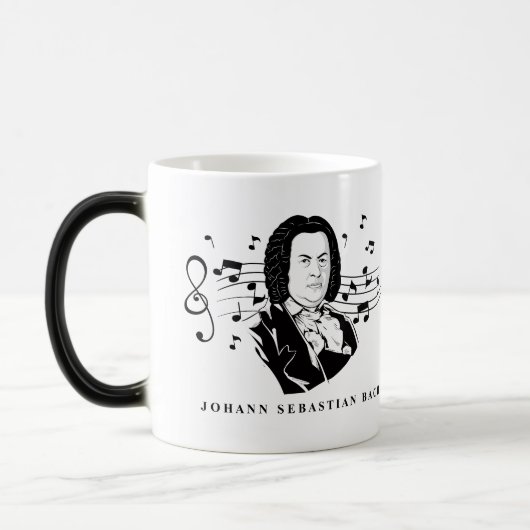 Johann Sebastian Bach Portrait and Bust with Notes Verwandlungstasse (Links)