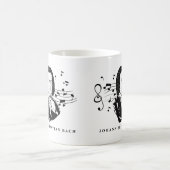 Johann Sebastian Bach Portrait and Bust with Notes Verwandlungstasse (Mittel)