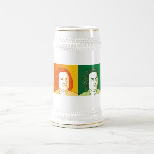 Johann Sebastian Bach Portrait Bierglas (Mittel)