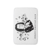 Johann Sebastian Bach Portrait / Büste mit Anmerku Badematte (Vorderseite Vertikal)