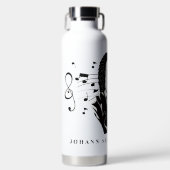 Johann Sebastian Bach Portrait / Büste mit Anmerku Trinkflasche (Vorderseite)