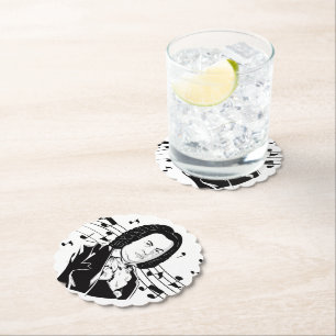 Johann Sebastian Bach Portrait / Büste mit Anmerku Untersetzer