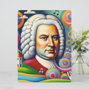 Johann Sebastian Bach Portrait Einladung