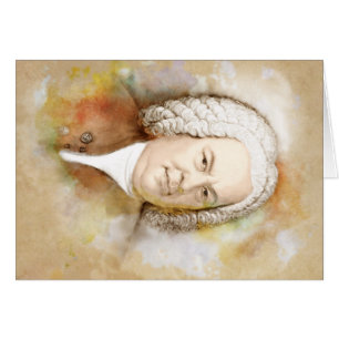 Johann Sebastian Bach Portrait in Beige