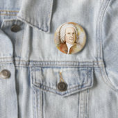 Johann Sebastian Bach Portrait in Beige Button (Beispiel)