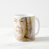 Johann Sebastian Bach Portrait in beige Kaffeetasse (VorderseiteRechts)