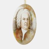 Johann Sebastian Bach Portrait in Beige Keramik Ornament (Rechts)