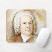 Johann Sebastian Bach Portrait in Beige Mousepad (Mit Mouse)